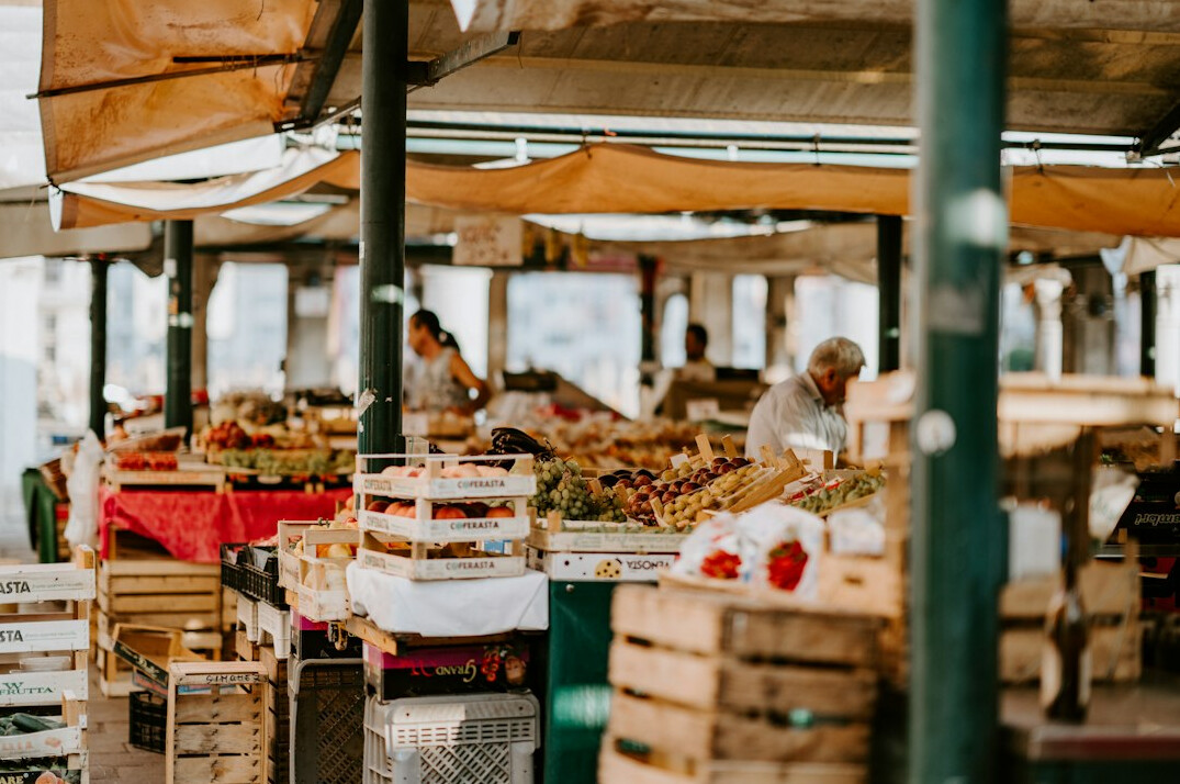 market vendor selling produce